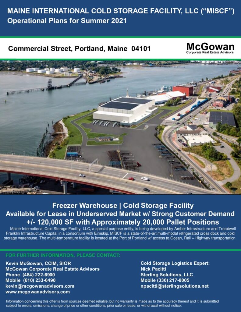 Maine International Cold Storage Facility Treadwell Franklin